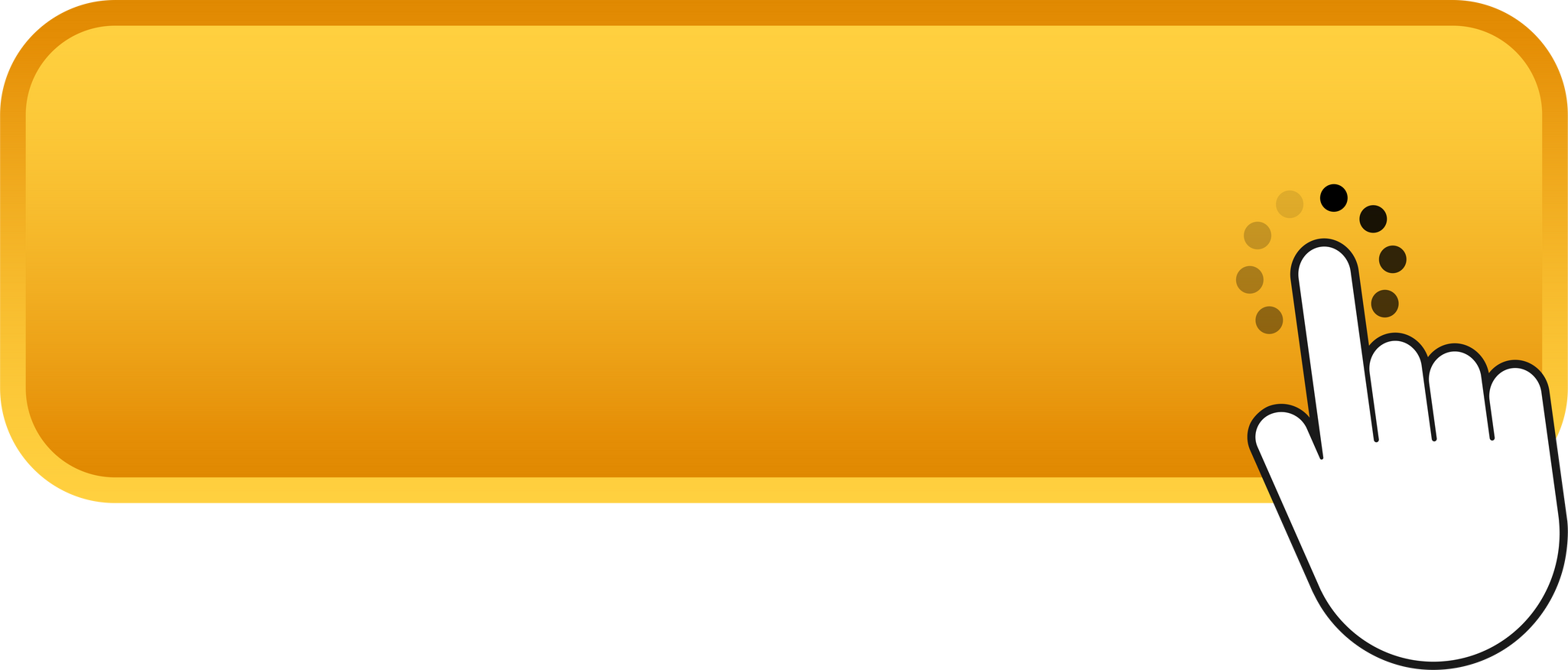 Interactive Buttons Set with Clicking Hand Icons -  User Interface Elements